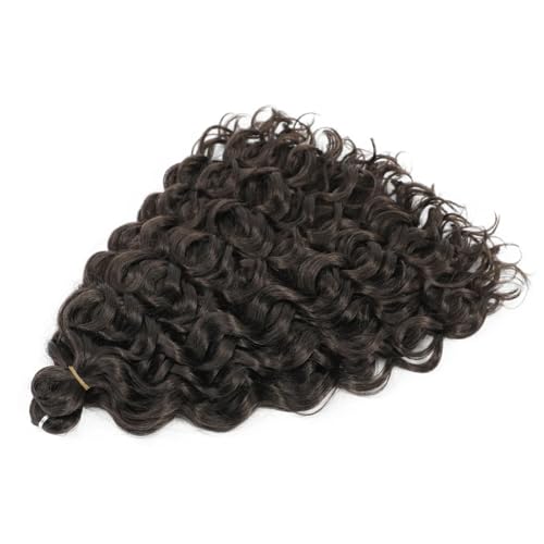 Damen Welle Flechten Haarverlängerungen Häkeln Zöpfe Kunsthaar Ombre Lockiges Blondes Wasserwellengeflecht #4 24Inch#5Pcs/Lot von Azedssw