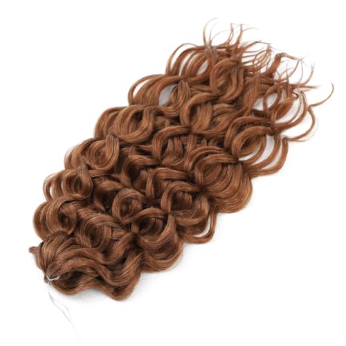 Damen Welle Flechten Haarverlängerungen Tiefes Wellenförmiges Twist Häkelhaar Synthetische Lockige Ombre Häkelzöpfe M350 30 17 144 18Inch 45cm#3Pcs von Azedssw