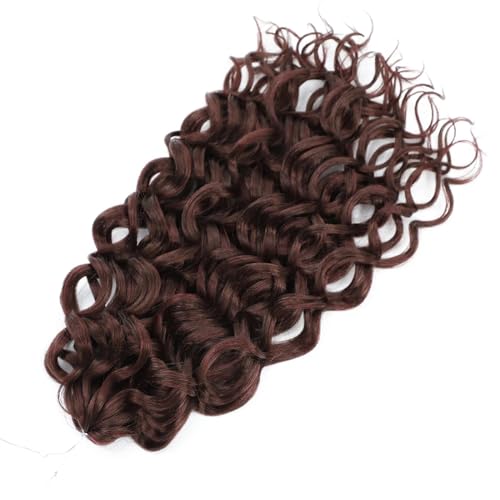 Damen Welle Flechten Haarverlängerungen Tiefes Wellenförmiges Twist Häkelhaar Synthetische Lockige Ombre Häkelzöpfe M4 8 33 39 24Inch 60cm#1Pcs von Azedssw