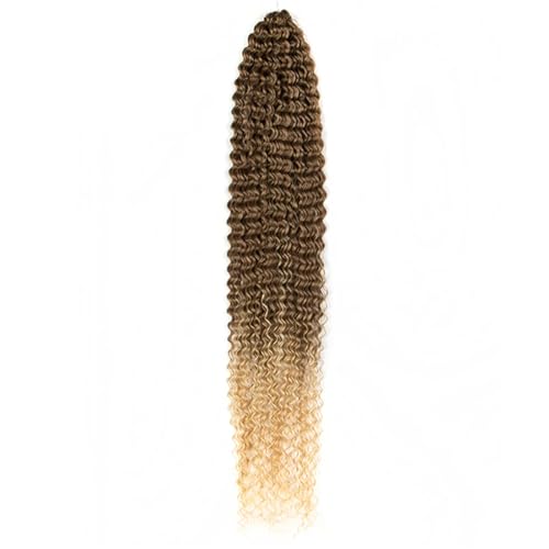 Häkeln Haar Synthetische Wasser Welle Haar Extensions Ombre Blonde 30 Zoll Haar Zöpfe Twist Lockiges Haar Für Damen T12 22A 30Inch von Azedssw