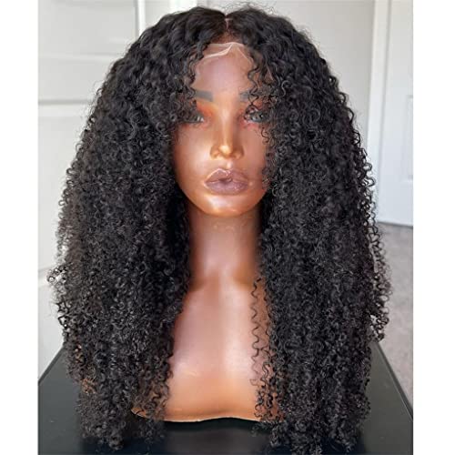 Lockige Lace Front Perücken Echthaar Transparente Lace Frontal Perücke Damen Pre Zupfte Remy Brasilianische Lockige Haarperücke 13x6x35 Transparent 10 Inch 150 Density von Azedssw