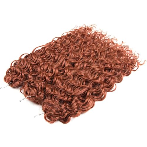 Lockiges Haar Deep Wave Twist Haarverlängerungen Für Damen 20 Zoll Ombre Blonde Häkelhaar Synthetische Häkelzöpfe BRONZE(17) 20Inch von Azedssw