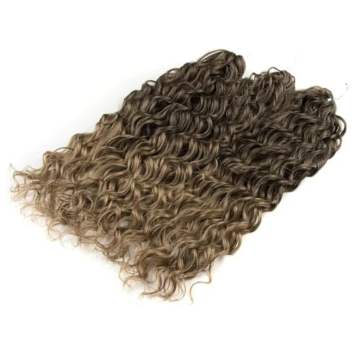 Lockiges Haar Deep Wave Twist Haarverlängerungen Für Damen 20 Zoll Ombre Blonde Häkelhaar Synthetische Häkelzöpfe T8 14A 20Inch von Azedssw