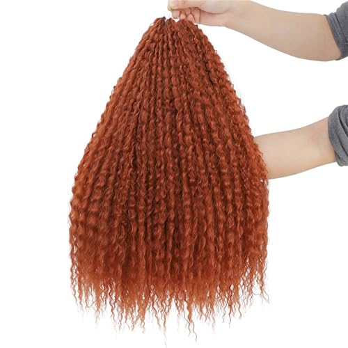 Zöpfe Verworrenes Lockiges Häkelhaar Für Damen Häkelzöpfe Synthetische Flechten Haarverlängerung Niedrige Temperatur #350 20Inch#3Pcs/Lot von Azedssw