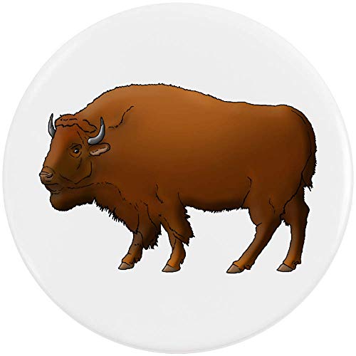 58mm 'Amerikanischer Bison' Pin Knopf-Abzeichen (BB00076477) von Azeeda