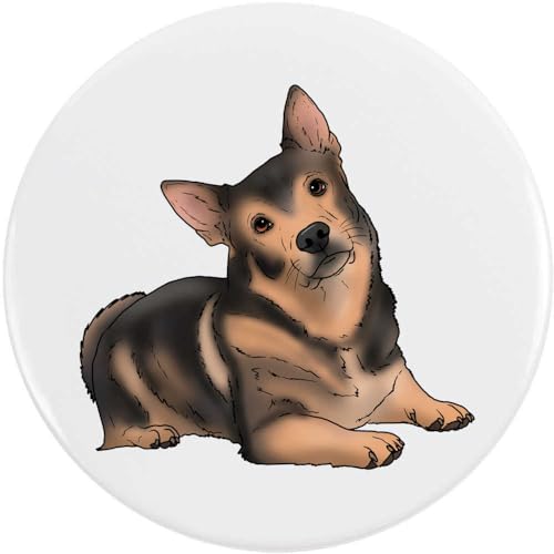 Anstecknadel "Swedish Vallhund Relaxing" (BB042039), 38 mm, Metall von Azeeda