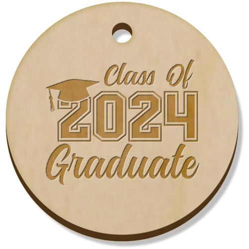 Azeeda 11 x 34mm 'Absolvent der Klasse 2024' Hölzerne Schmuckanhänger (PN00071327) von Azeeda