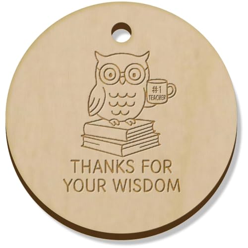 Azeeda 11 x 34mm 'Bester Lehrer' Hölzerne Schmuckanhänger (PN00074998) von Azeeda