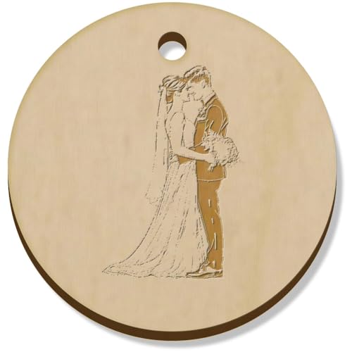 Azeeda 11 x 34mm 'Braut und Bräutigam' Hölzerne Schmuckanhänger (PN00071889) von Azeeda