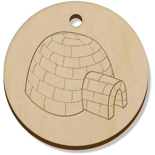Azeeda 11 x 34mm 'Eis-Iglu' Hölzerne Schmuckanhänger (PN00072145) von Azeeda