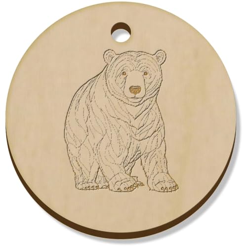 Azeeda 11 x 34mm 'Eisbär' Hölzerne Schmuckanhänger (PN00071746) von Azeeda