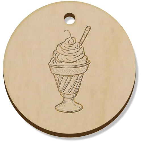 Azeeda 11 x 34mm 'Eisbecher' Hölzerne Schmuckanhänger (PN00072007) von Azeeda