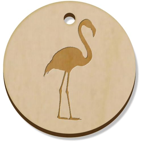 Azeeda 11 x 34mm 'Flamingo-Silhouette-Seitenansicht' Hölzerne Schmuckanhänger (PN00075162) von Azeeda