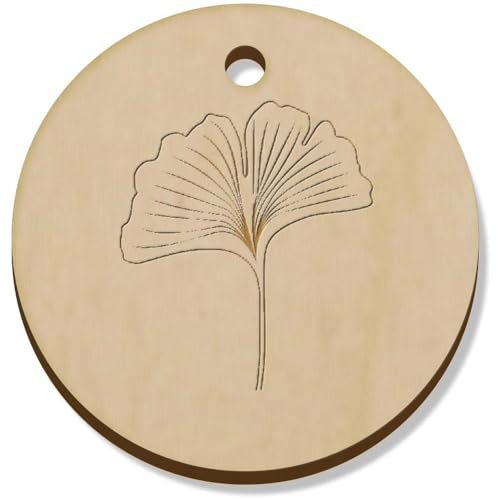 Azeeda 11 x 34mm 'Ginkgo-Blatt' Hölzerne Schmuckanhänger (PN00071295) von Azeeda