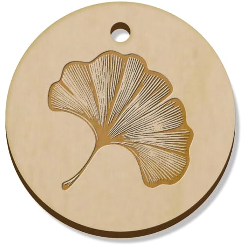 Azeeda 11 x 34mm 'Ginkgo-Blatt' Hölzerne Schmuckanhänger (PN00072137) von Azeeda