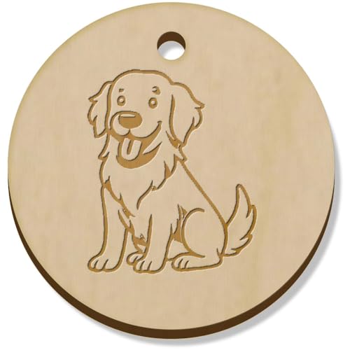 Azeeda 11 x 34mm 'Golden Retriever' Hölzerne Schmuckanhänger (PN00075034) von Azeeda