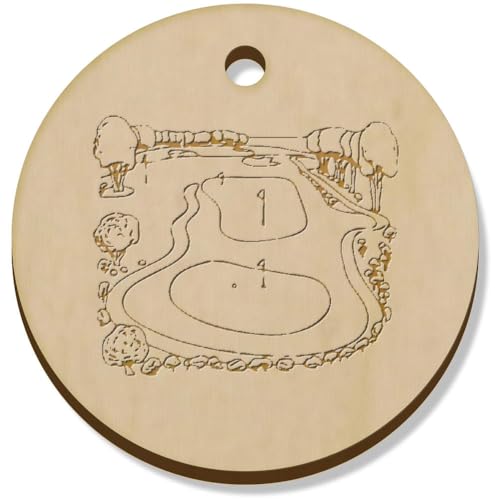 Azeeda 11 x 34mm 'Golfplatz' Hölzerne Schmuckanhänger (PN00071592) von Azeeda