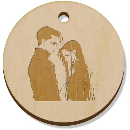 Azeeda 11 x 34mm 'Gothic-Paar' Hölzerne Schmuckanhänger (PN00071787) von Azeeda