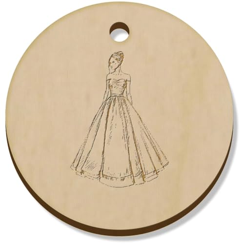 Azeeda 11 x 34mm 'Hochzeitskleid' Hölzerne Schmuckanhänger (PN00072092) von Azeeda