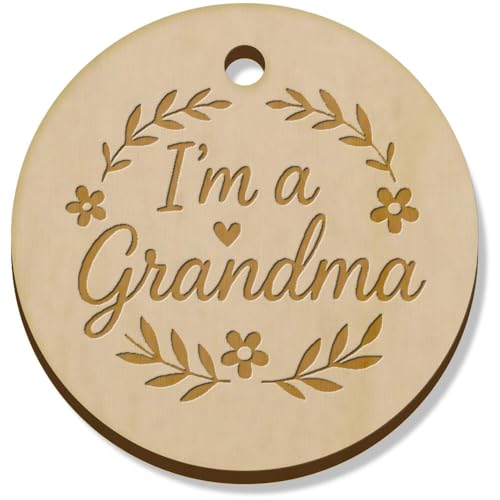 Azeeda 11 x 34mm 'Ich bin eine Oma' Hölzerne Schmuckanhänger (PN00075202) von Azeeda