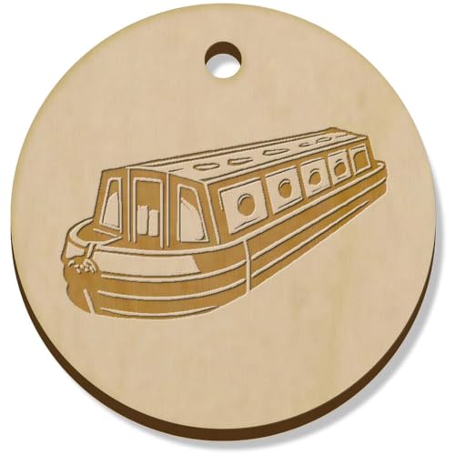 Azeeda 11 x 34mm 'Kanalboot' Hölzerne Schmuckanhänger (PN00071631) von Azeeda