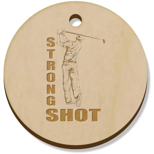 Azeeda 11 x 34mm 'Perfekter Schlag, Golfruhm' Hölzerne Schmuckanhänger (PN00071716) von Azeeda