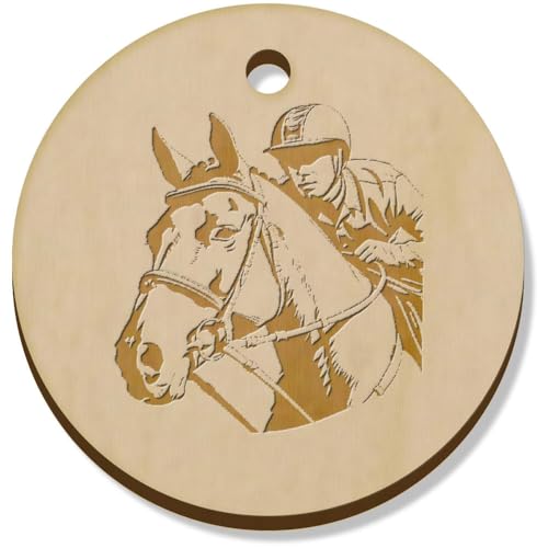Azeeda 11 x 34mm 'Reiter' Hölzerne Schmuckanhänger (PN00072443) von Azeeda
