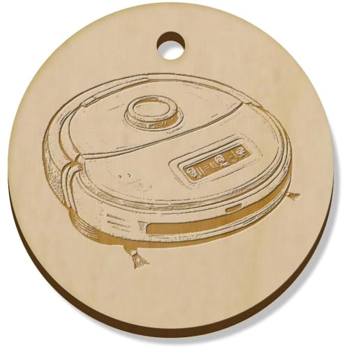 Azeeda 11 x 34mm 'Roboterstaubsauger' Hölzerne Schmuckanhänger (PN00072509) von Azeeda