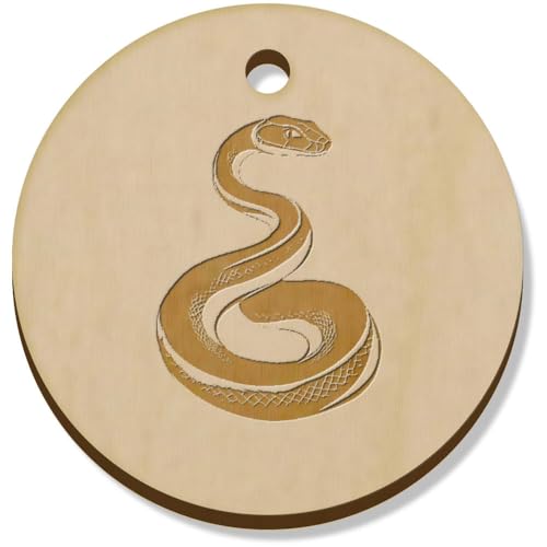 Azeeda 11 x 34mm 'Schlange sitzend' Hölzerne Schmuckanhänger (PN00073111) von Azeeda