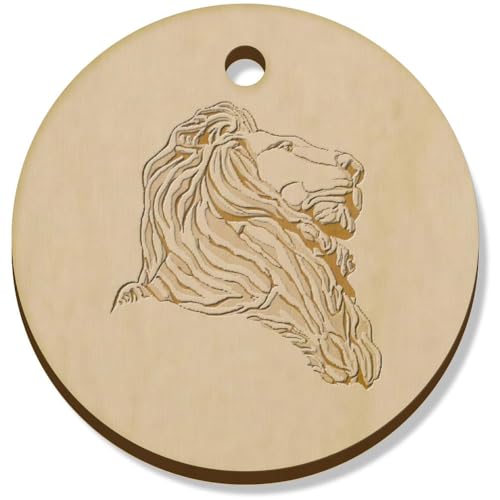 Azeeda 11 x 34mm 'Stolzer Löwe' Hölzerne Schmuckanhänger (PN00070145) von Azeeda