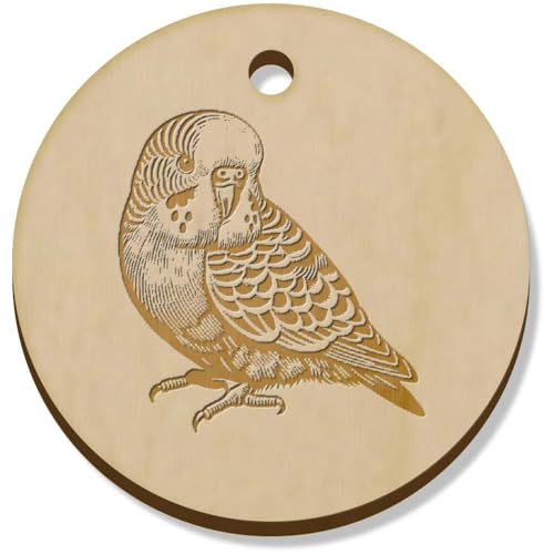 Azeeda 11 x 34mm 'Wellensittiche als Haustier' Hölzerne Schmuckanhänger (PN00071797) von Azeeda