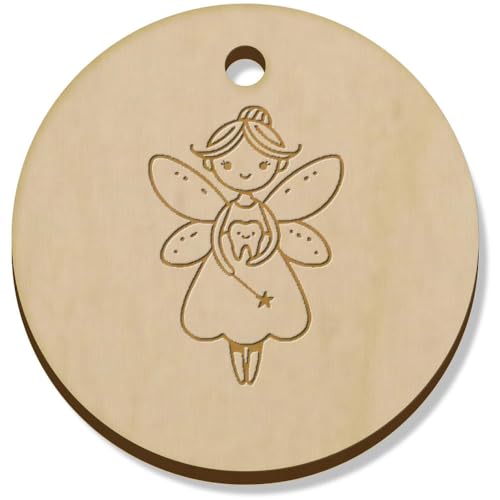 Azeeda 11 x 34mm 'Zahnfee' Hölzerne Schmuckanhänger (PN00071694) von Azeeda