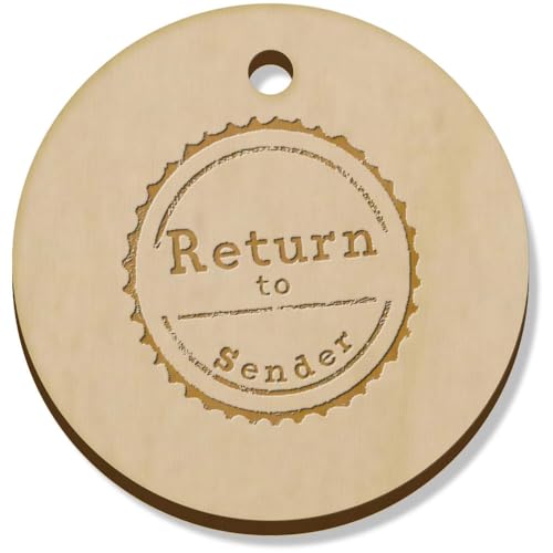 Azeeda 11 x 34mm 'Zurück an den Absender' Hölzerne Schmuckanhänger (PN00071845) von Azeeda