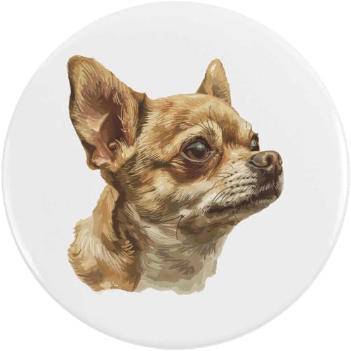 Azeeda 2 x 38mm 'Chihuahua-Porträt, Seitenansicht' Pin Knopf-Abzeichen (BB00144388) von Azeeda
