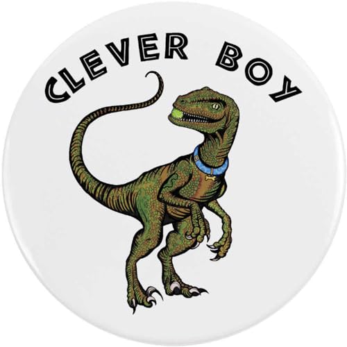 Azeeda 2 x 38mm 'Cleverer Junge-Dinosaurier' Pin Knopf-Abzeichen (BB00104555) von Azeeda