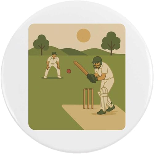 Azeeda 2 x 38mm 'Cricket-Spiel-Action' Pin Knopf-Abzeichen (BB00144241) von Azeeda