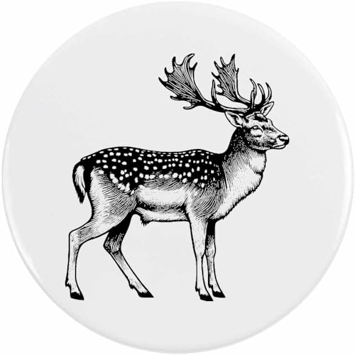 Azeeda 2 x 38mm 'Damhirsch stehend' Pin Knopf-Abzeichen (BB00146095) von Azeeda