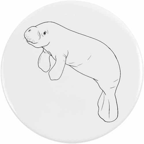 Azeeda 2 x 38mm 'Entzückende Seekuh' Pin Knopf-Abzeichen (BB00145408) von Azeeda