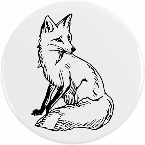 Azeeda 2 x 38mm 'Fuchs sitzend' Pin Knopf-Abzeichen (BB00144673) von Azeeda