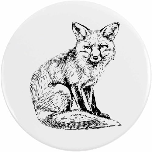 Azeeda 2 x 38mm 'Fuchs sitzend' Pin Knopf-Abzeichen (BB00149699) von Azeeda