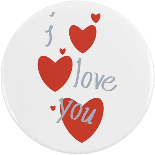 Azeeda 2 x 38mm 'Ich liebe dich' Pin Knopf-Abzeichen (BB00144985) von Azeeda