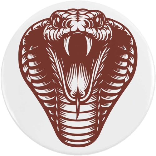 Azeeda 2 x 38mm 'Kobrakopf' Pin Knopf-Abzeichen (BB00146059) von Azeeda