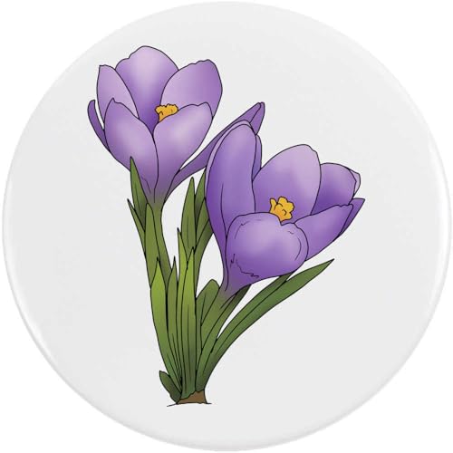 Azeeda 2 x 38mm 'Krokus-Blumen' Pin Knopf-Abzeichen (BB00145123) von Azeeda