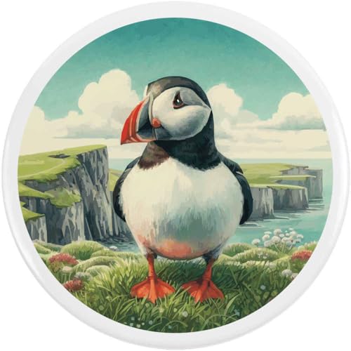 Azeeda 2 x 38mm 'Papageientaucher Vogel stehend' Pin Knopf-Abzeichen (BB00146487) von Azeeda