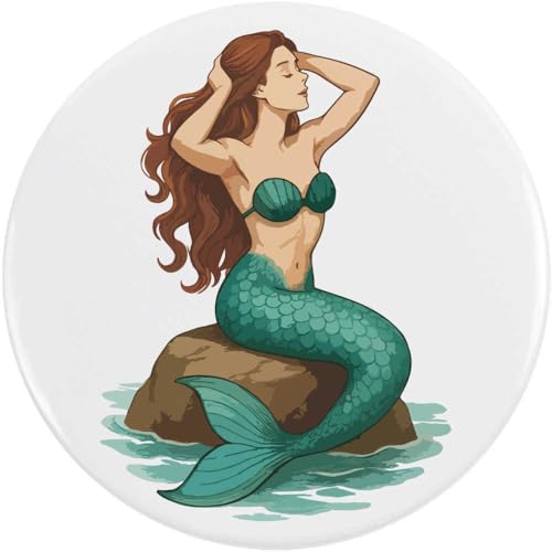 Azeeda 2 x 38mm 'Schöne Meerjungfrau' Pin Knopf-Abzeichen (BB00148386) von Azeeda