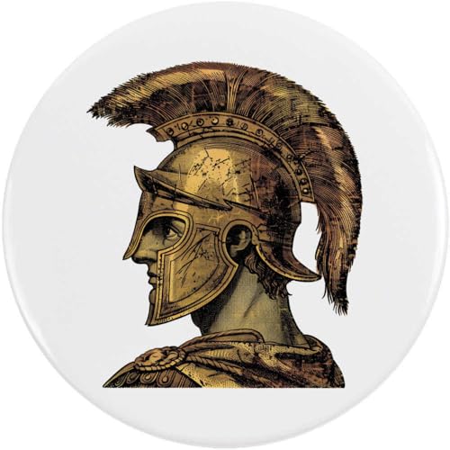 Azeeda 2 x 38mm 'Spartanischer Soldat Porträt' Pin Knopf-Abzeichen (BB00144364) von Azeeda