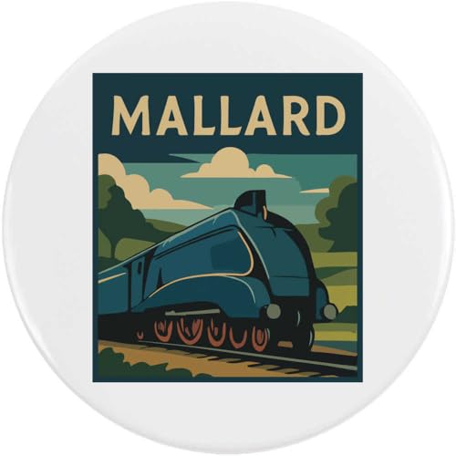 Azeeda 2 x 38mm 'Stockente Dampfzug' Pin Knopf-Abzeichen (BB00149381) von Azeeda