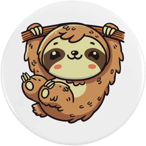 Azeeda 2 x 38mm 'Süßes Babyfaultier' Pin Knopf-Abzeichen (BB00145972) von Azeeda