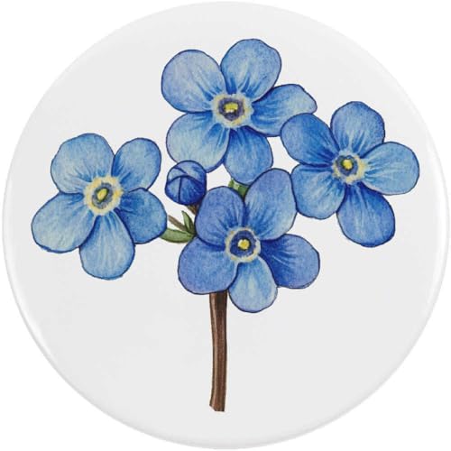 Azeeda 2 x 38mm 'Vergissmeinnicht-Blumen' Pin Knopf-Abzeichen (BB00147616) von Azeeda