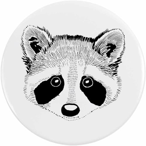 Azeeda 2 x 38mm 'Waschbärkopf' Pin Knopf-Abzeichen (BB00058002) von Azeeda